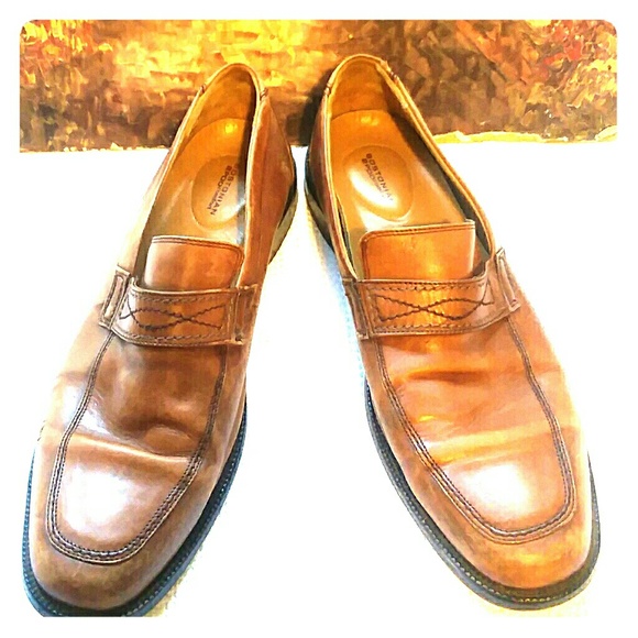 Men's Brown Leather Bostonian Slip On Loafer - Picture 1 of 8